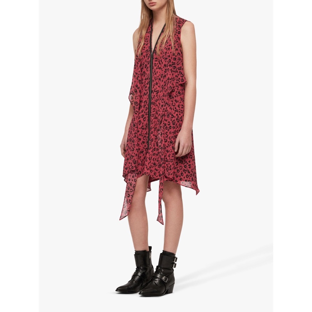 AllSaints Jayda Roar Dress, Pink size M - Picture 1 of 11